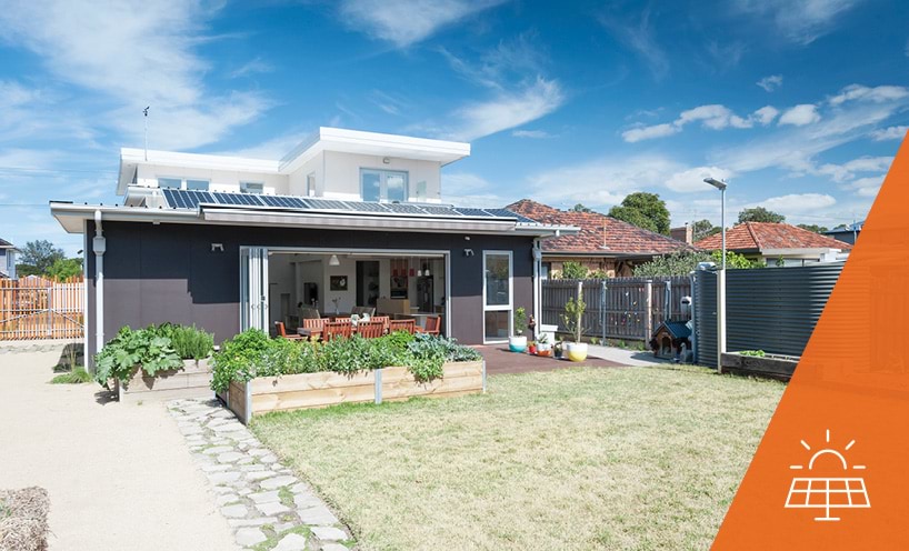 House with Solar Panels on roof