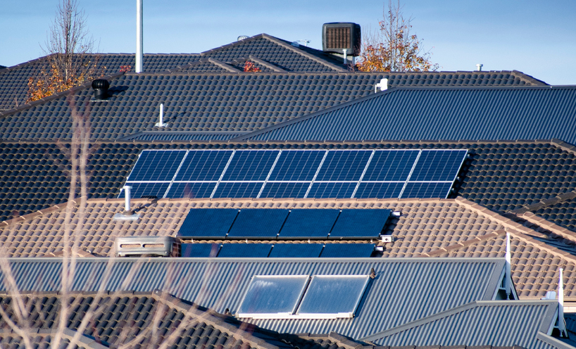 Houses with solar panels